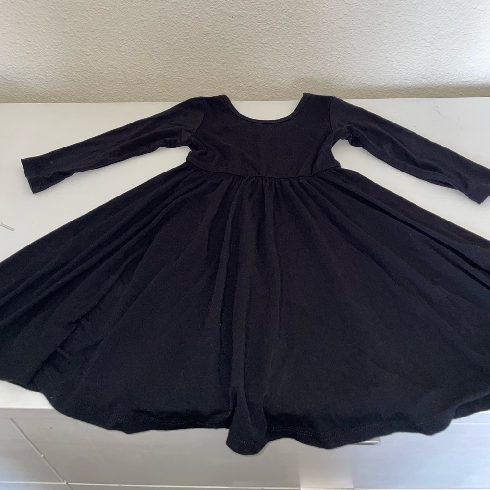 Kyte BABY Black Long Sleeve Twirl Dress 18-24 months